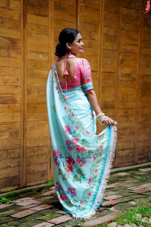Chandralekha | Susmita Glossy Silk Saree - Image 3