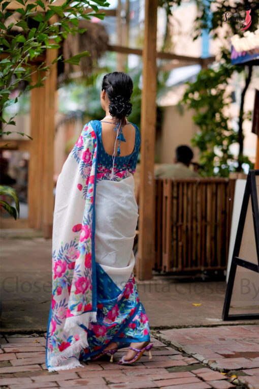 Meghla | Susmita Glossy Silk Saree - Image 5