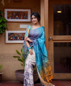 Graphite | Susmita Glossy Silk Saree