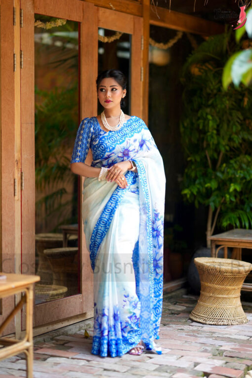 Mihi | Susmita Glossy Silk Saree - Image 3