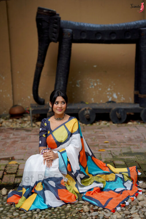 Artistic | Susmita Glossy Silk Saree - Image 3