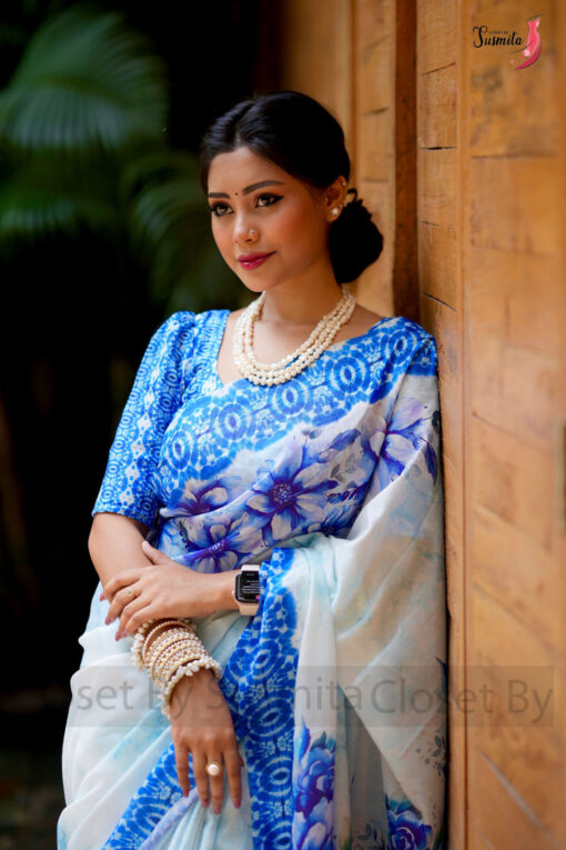 Mihi | Susmita Glossy Silk Saree - Image 4
